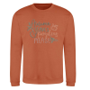 Cozy autumn sweatshirt with 'Autumn Leaves & Pumpkins Please' embroidered text